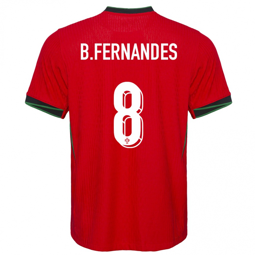 Kids Football Portugal Bruno Fernandes #8 Red Home Jersey 24-26 T-Shirt Canada