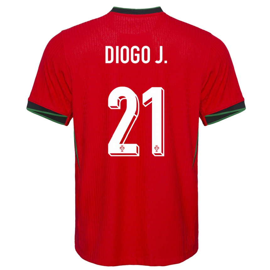 Kids Football Portugal Diogo Jota #21 Red Home Jersey 24-26 T-Shirt Canada