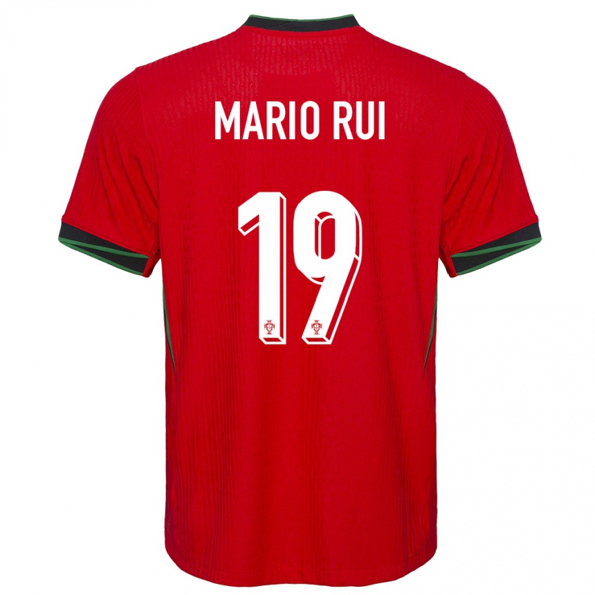 Kids Football Portugal Mario Rui #19 Red Home Jersey 24-26 T-Shirt Canada