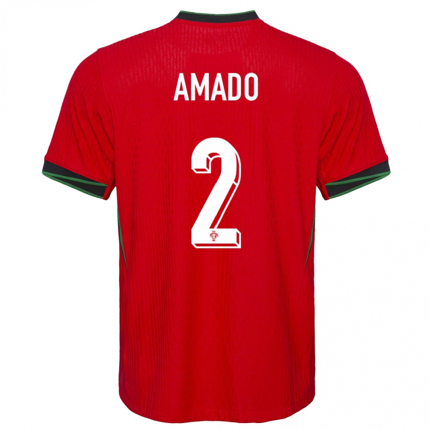 Kids Football Portugal Catarina Amado #2 Red Home Jersey 24-26 T-Shirt Canada