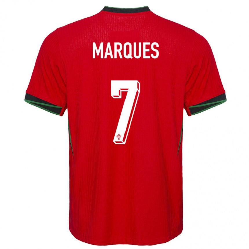 Kids Football Portugal Vanessa Marques #7 Red Home Jersey 24-26 T-Shirt Canada