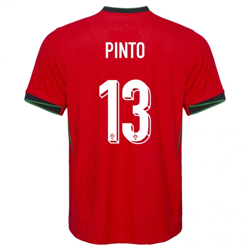 Kids Football Portugal Fatima Pinto #13 Red Home Jersey 24-26 T-Shirt Canada