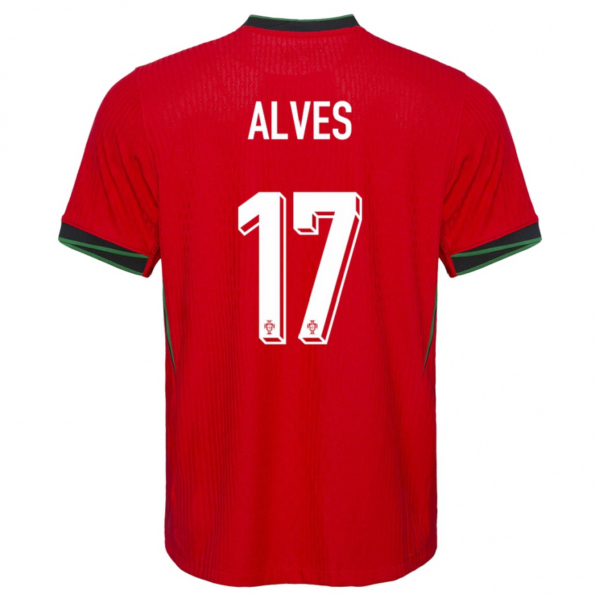 Kids Football Portugal Lucia Alves #17 Red Home Jersey 24-26 T-Shirt Canada