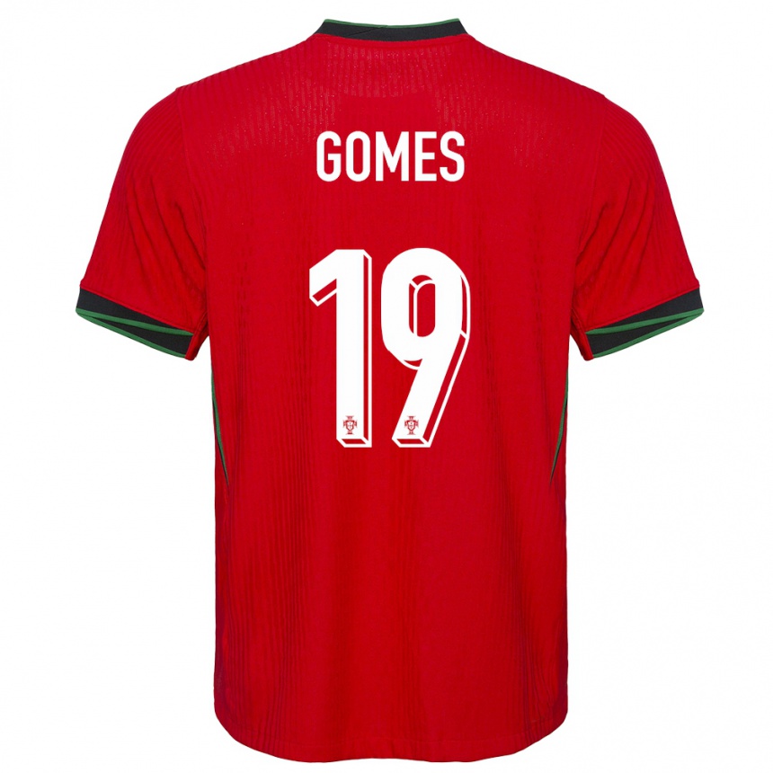 Kids Football Portugal Diana Gomes #19 Red Home Jersey 24-26 T-Shirt Canada