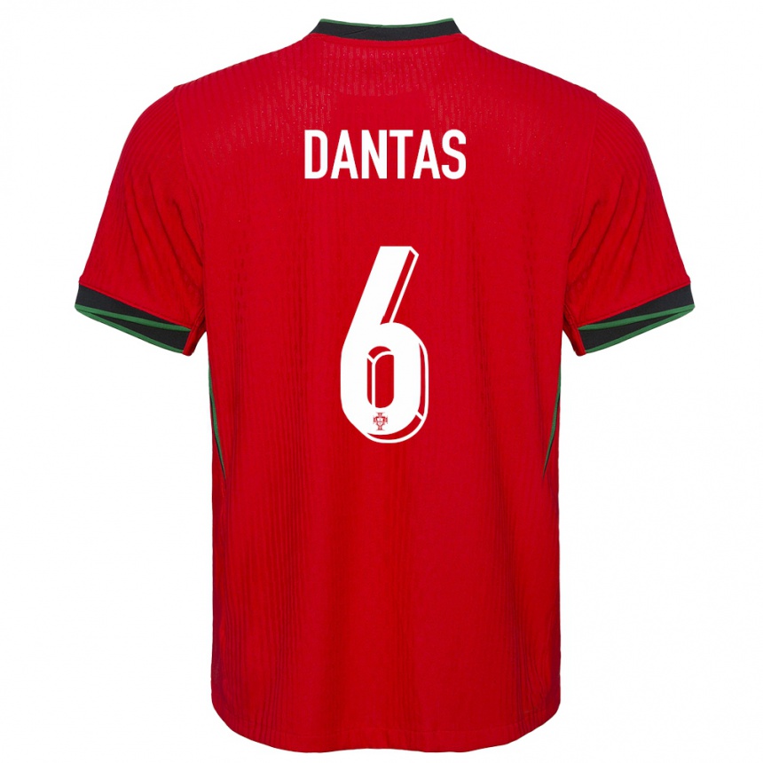 Kids Football Portugal Tiago Dantas #6 Red Home Jersey 24-26 T-Shirt Canada