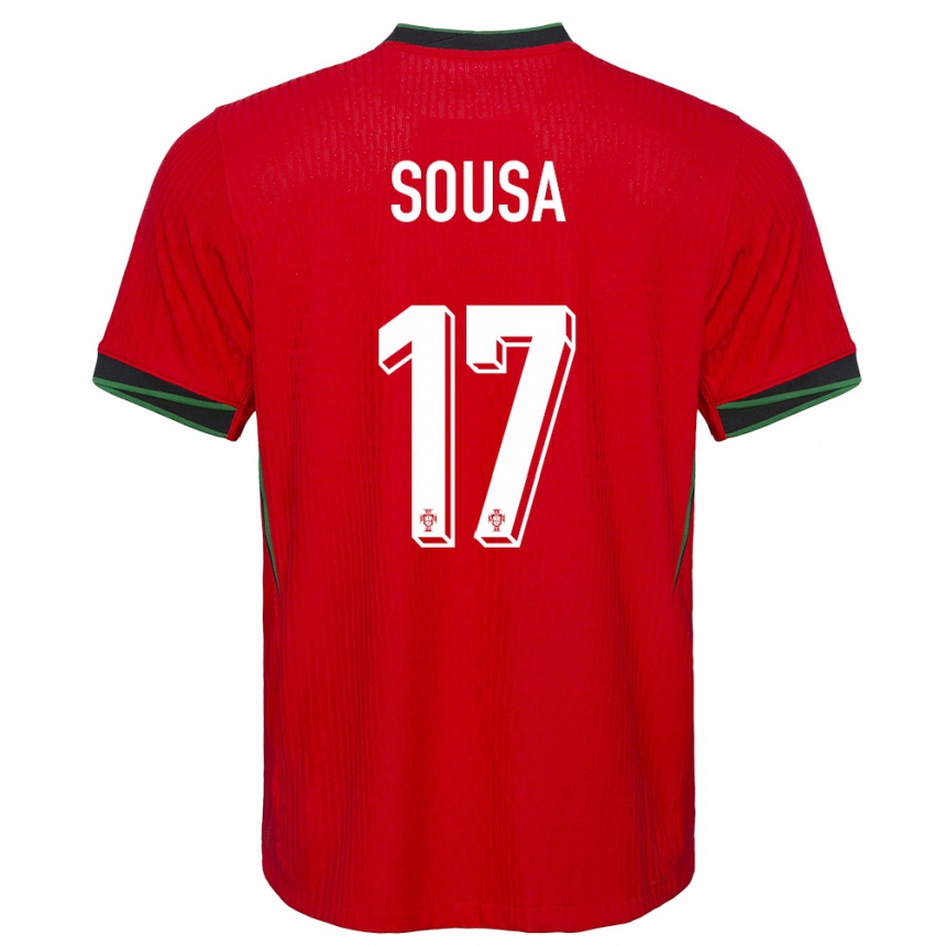 Kids Football Portugal Vasco Sousa #17 Red Home Jersey 24-26 T-Shirt Canada