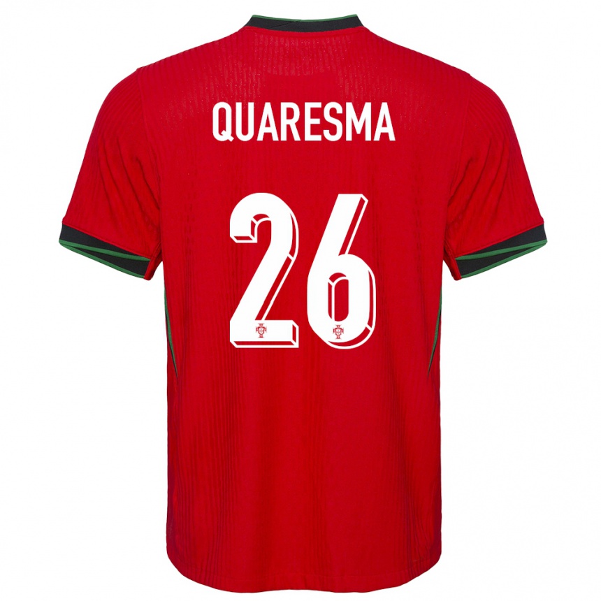 Kids Football Portugal Eduardo Quaresma #26 Red Home Jersey 24-26 T-Shirt Canada