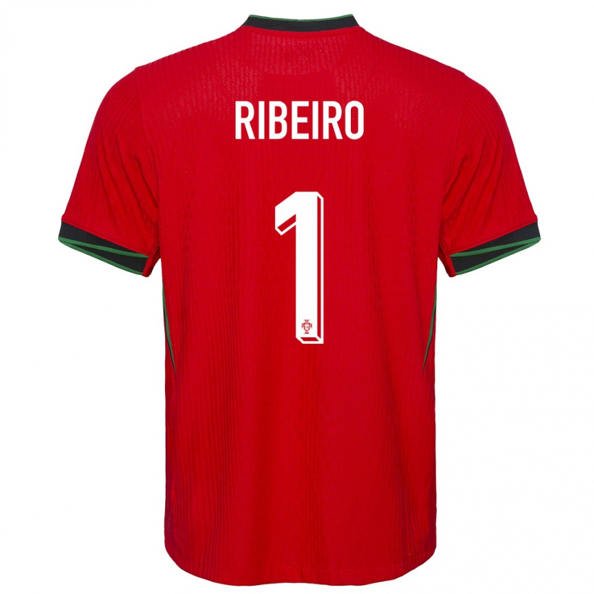 Kids Football Portugal Goncalo Ribeiro #1 Red Home Jersey 24-26 T-Shirt Canada