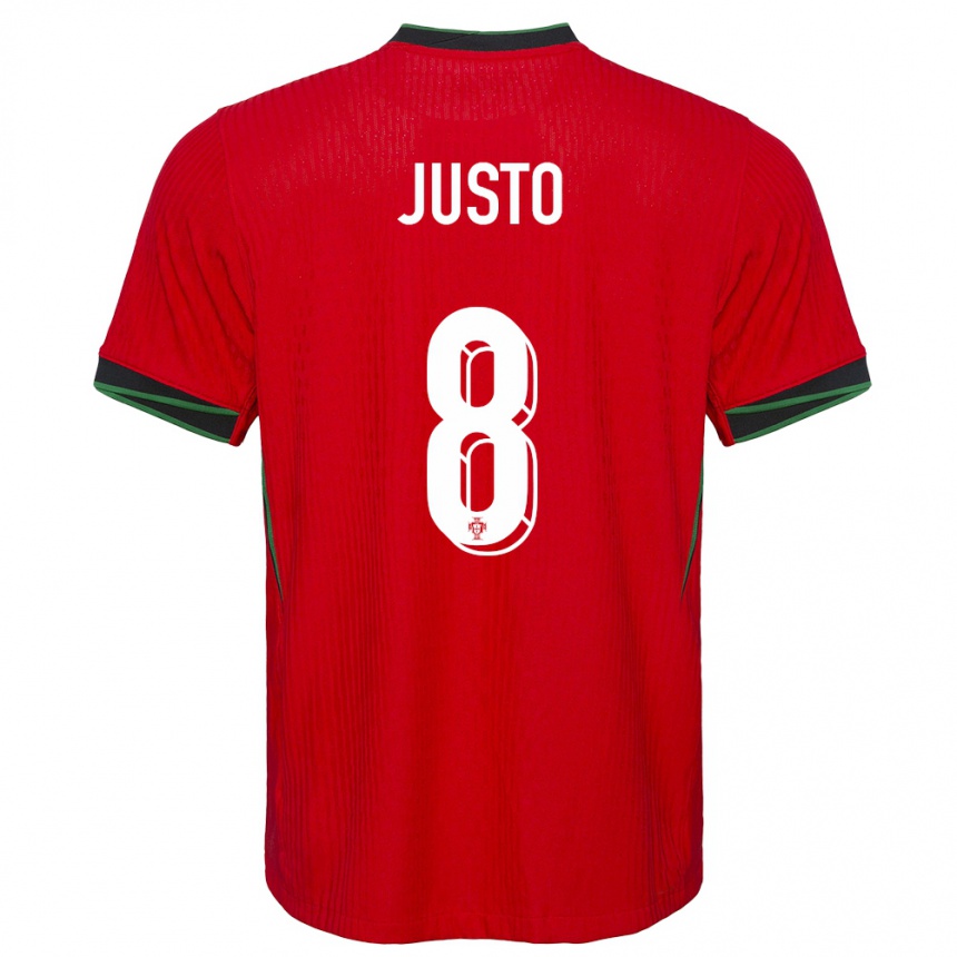 Kids Football Portugal Samuel Justo #8 Red Home Jersey 24-26 T-Shirt Canada