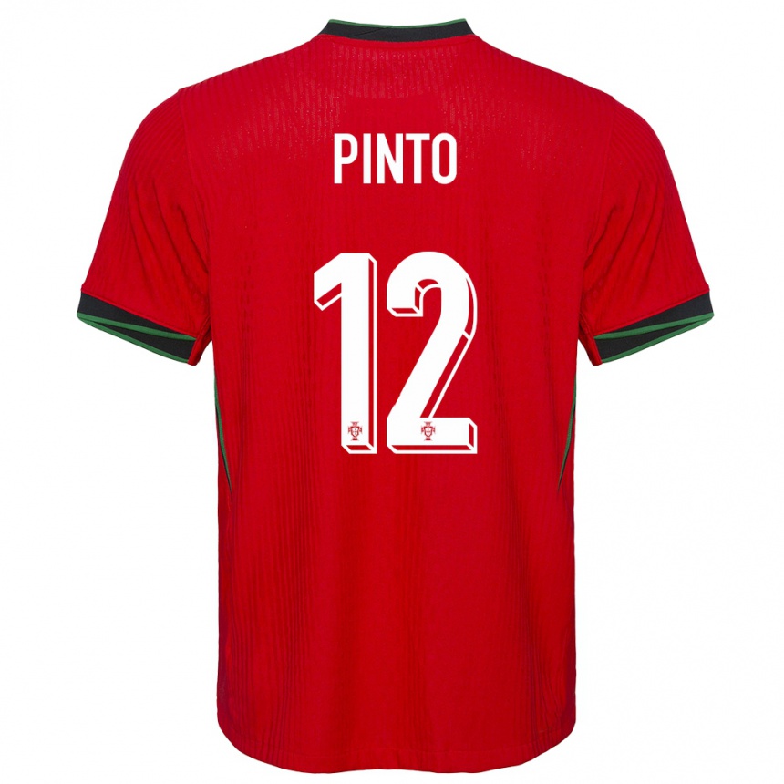 Kids Football Portugal Diogo Pinto #12 Red Home Jersey 24-26 T-Shirt Canada