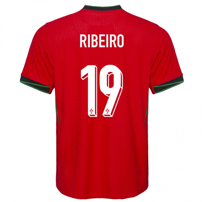 Kids Football Portugal Rodrigo Ribeiro #19 Red Home Jersey 24-26 T-Shirt Canada