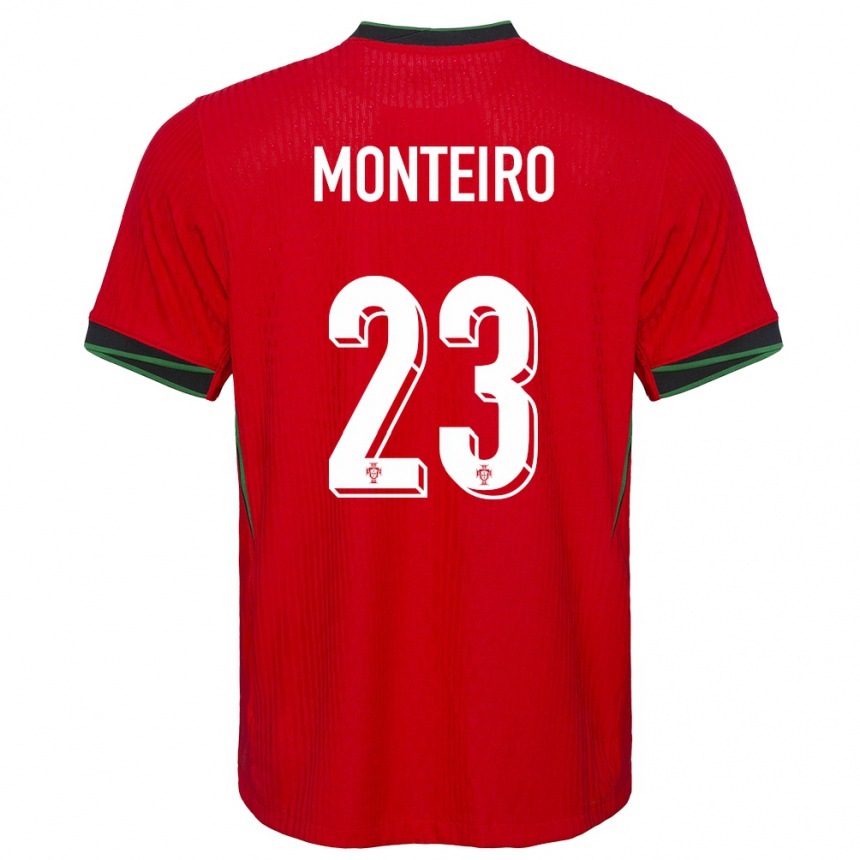 Kids Football Portugal David Monteiro #23 Red Home Jersey 24-26 T-Shirt Canada