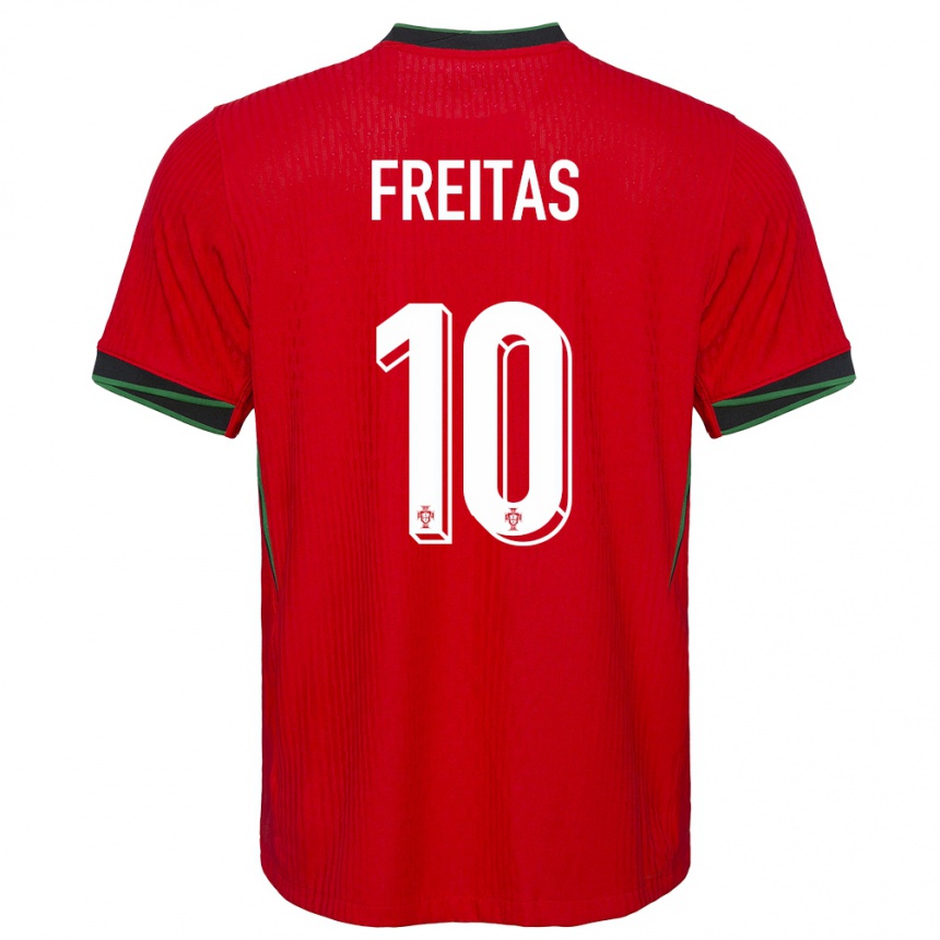 Kids Football Portugal Tiago Freitas #10 Red Home Jersey 24-26 T-Shirt Canada