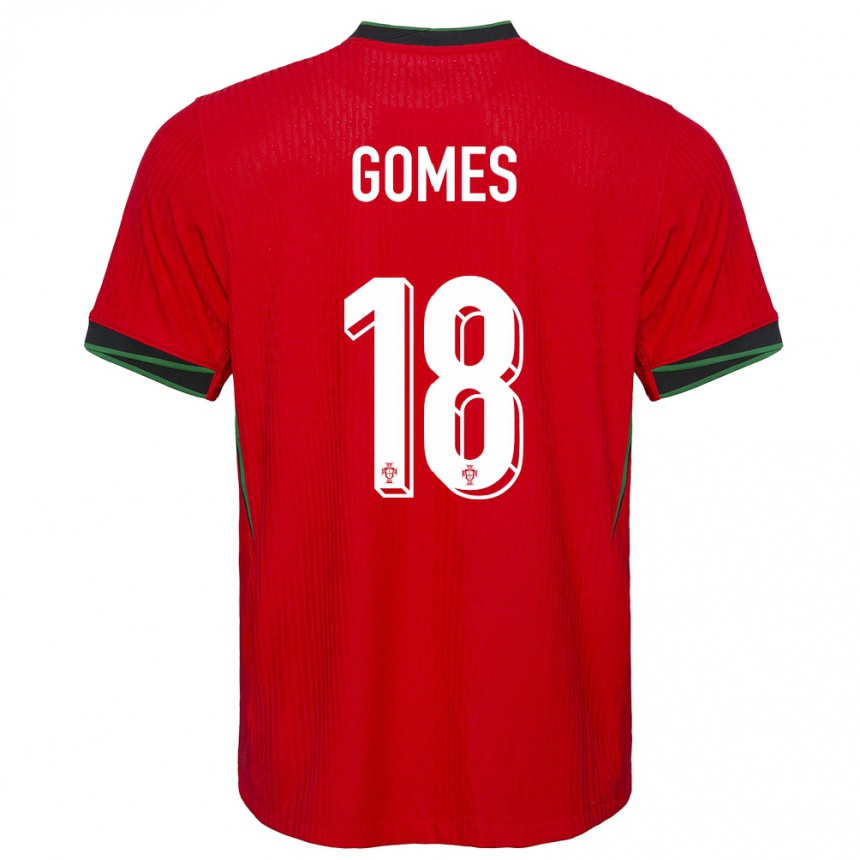 Kids Football Portugal Andre Gomes #18 Red Home Jersey 24-26 T-Shirt Canada