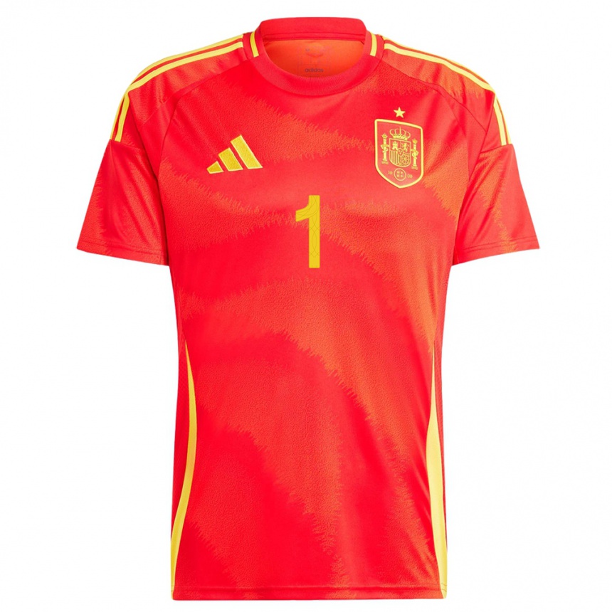 Kids Football Spain Ander Astralaga #1 Red Home Jersey 24-26 T-Shirt Canada