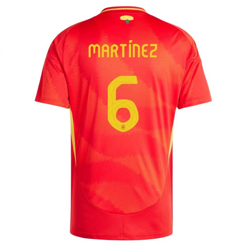 Kids Football Spain Roger Martinez #6 Red Home Jersey 24-26 T-Shirt Canada