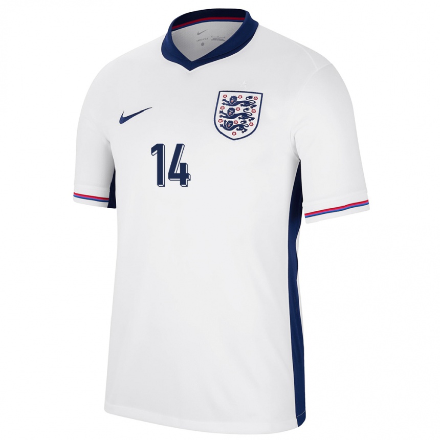 Kids Football England Katie Zelem #14 White Home Jersey 24-26 T-Shirt Canada