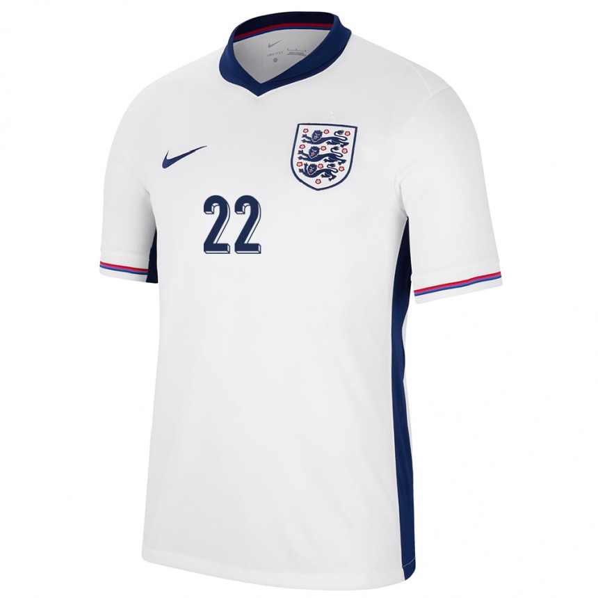 Kids Football England Tommy Simkin #22 White Home Jersey 24-26 T-Shirt Canada