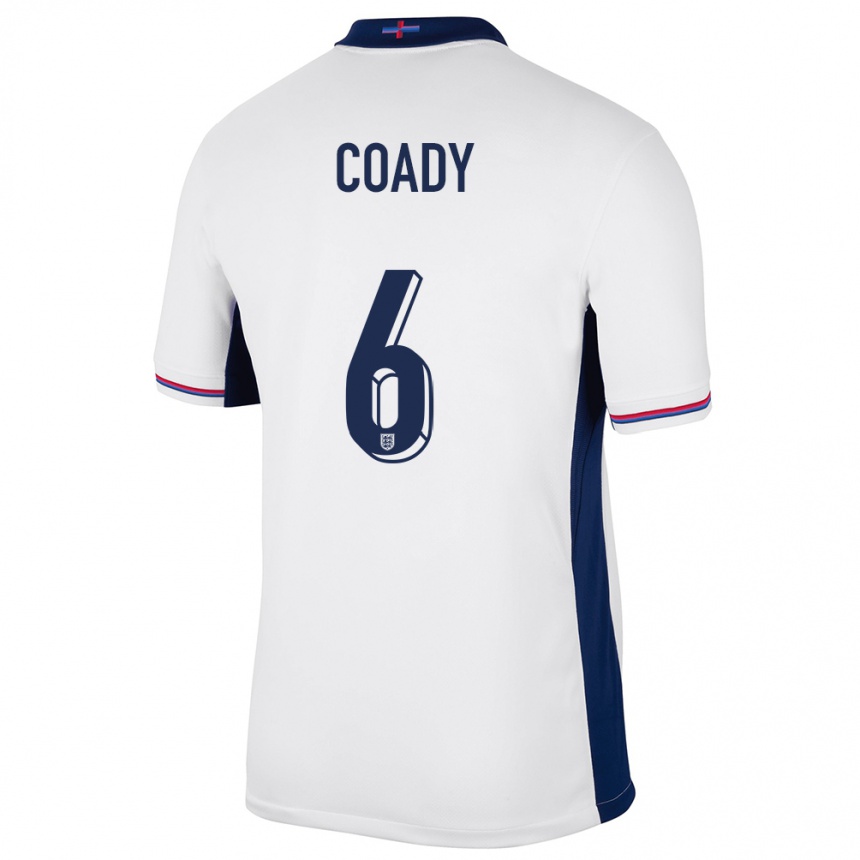 Kids Football England Conor Coady #6 White Home Jersey 24-26 T-Shirt Canada