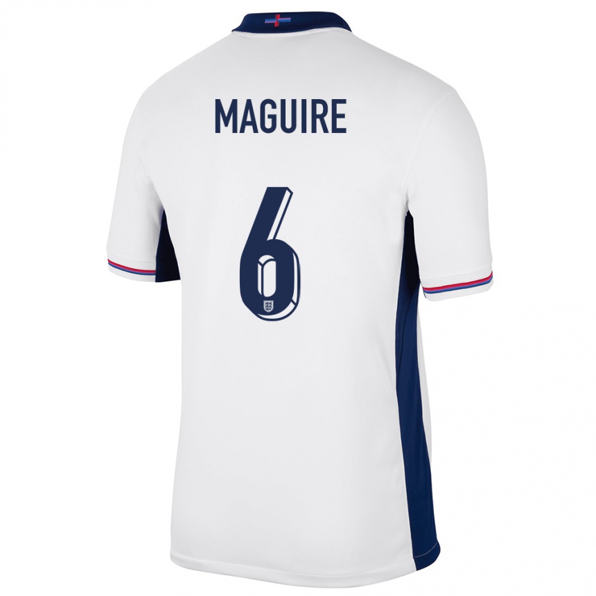 Kids Football England Harry Maguire #6 White Home Jersey 24-26 T-Shirt Canada