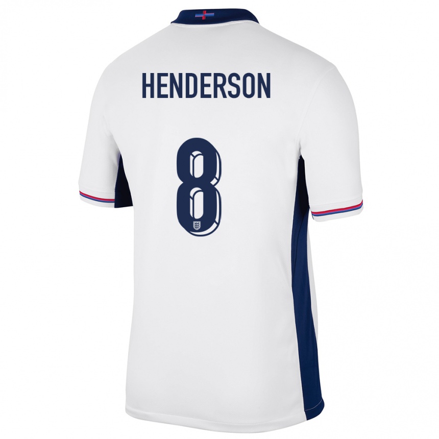 Kids Football England Jordan Henderson #8 White Home Jersey 24-26 T-Shirt Canada