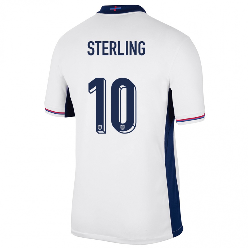 Kids Football England Raheem Sterling #10 White Home Jersey 24-26 T-Shirt Canada