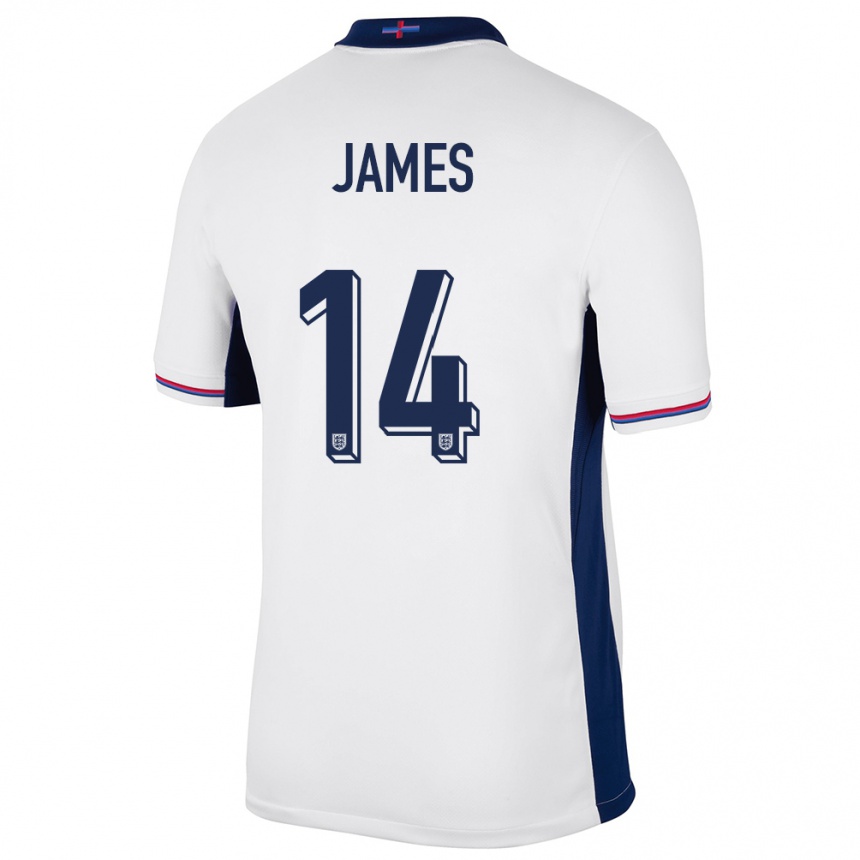 Kids Football England Reece James #14 White Home Jersey 24-26 T-Shirt Canada