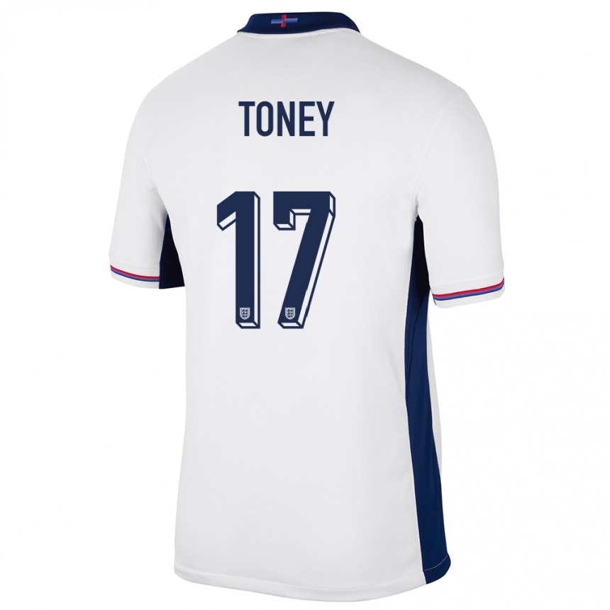 Kids Football England Ivan Toney #17 White Home Jersey 24-26 T-Shirt Canada