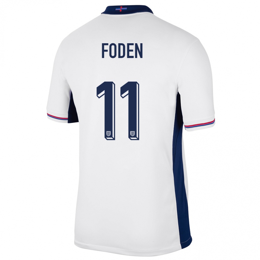 Kids Football England Phil Foden #11 White Home Jersey 24-26 T-Shirt Canada