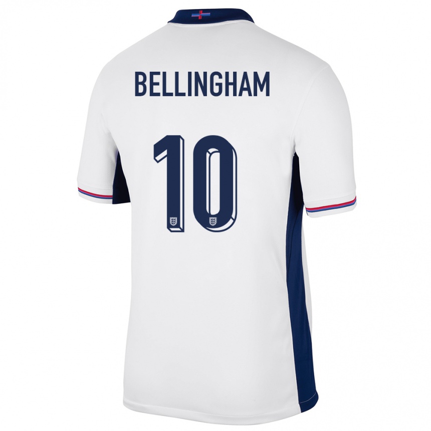 Kids Football England Jude Bellingham #10 White Home Jersey 24-26 T-Shirt Canada