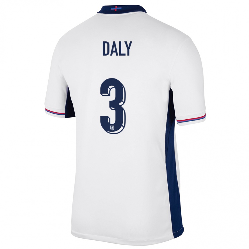 Kids Football England Rachel Daly #3 White Home Jersey 24-26 T-Shirt Canada