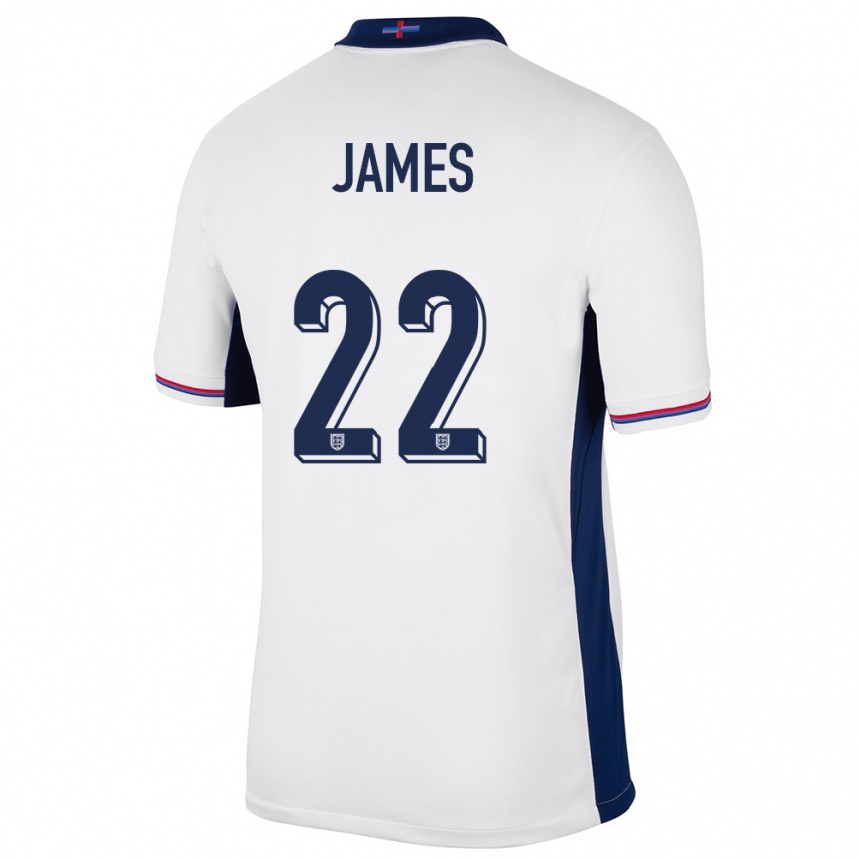 Kids Football England Lauren James #22 White Home Jersey 24-26 T-Shirt Canada