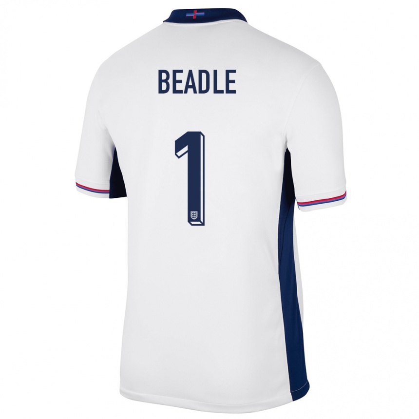 Kids Football England James Beadle #1 White Home Jersey 24-26 T-Shirt Canada