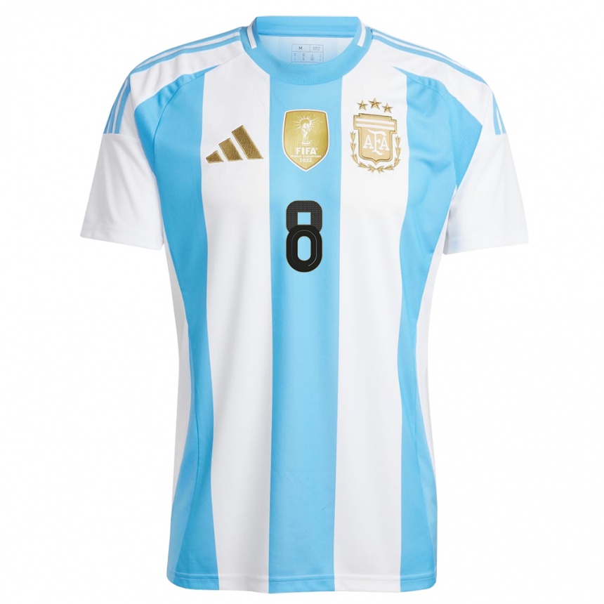 Kids Football Argentina Marcos Acuna #8 White Blue Home Jersey 24-26 T-Shirt Canada