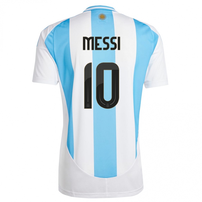 Kids Football Argentina Lionel Messi #10 White Blue Home Jersey 24-26 T-Shirt Canada