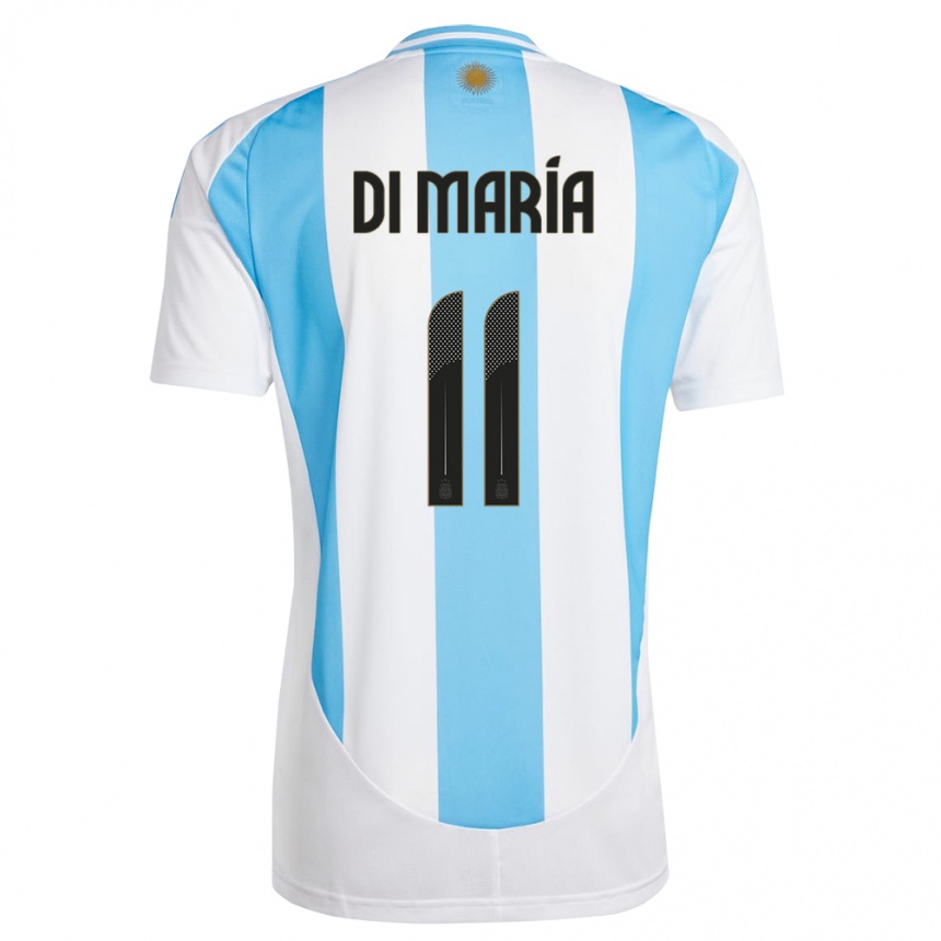 Kids Football Argentina Angel Di Maria #11 White Blue Home Jersey 24-26 T-Shirt Canada