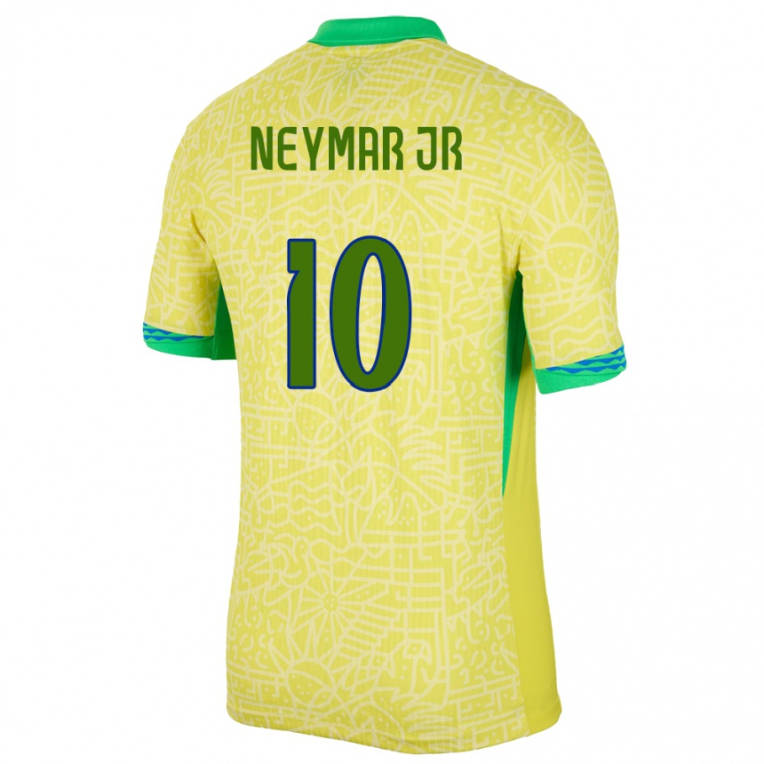 Kids Football Brazil Neymar #10 Yellow Home Jersey 24-26 T-Shirt Canada