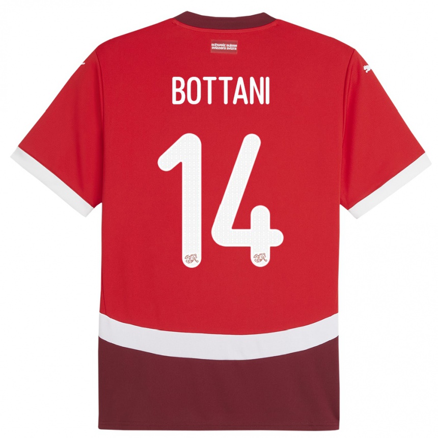 Kids Football Switzerland Mattia Bottani #14 Red Home Jersey 24-26 T-Shirt Canada