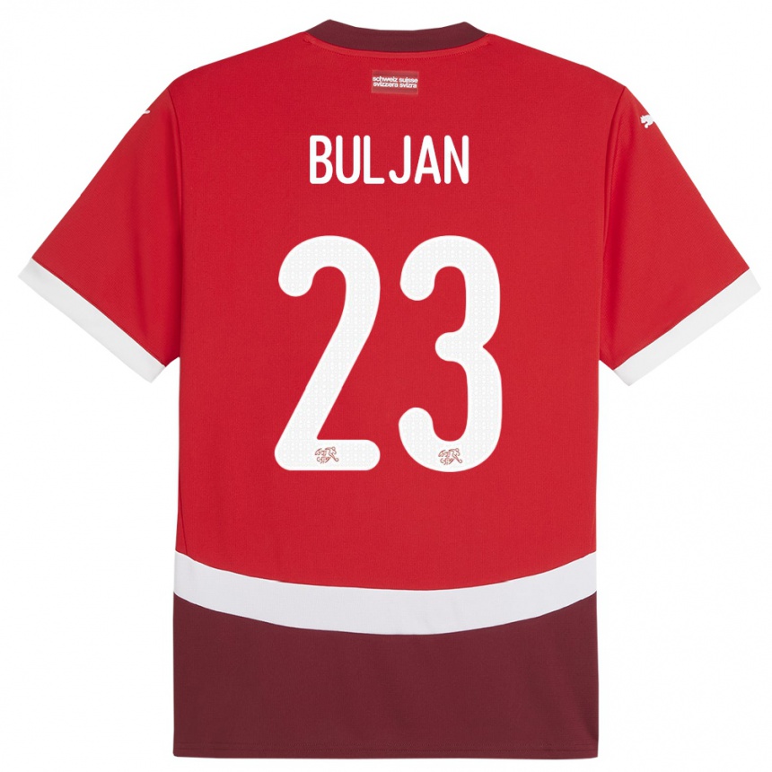 Kids Football Switzerland Leo Buljan #23 Red Home Jersey 24-26 T-Shirt Canada