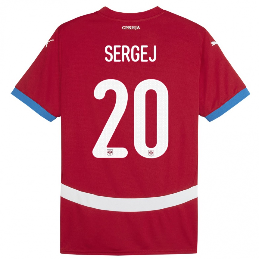 Kids Football Serbia Sergej Milinkovic-Savic #20 Red Home Jersey 24-26 T-Shirt Canada