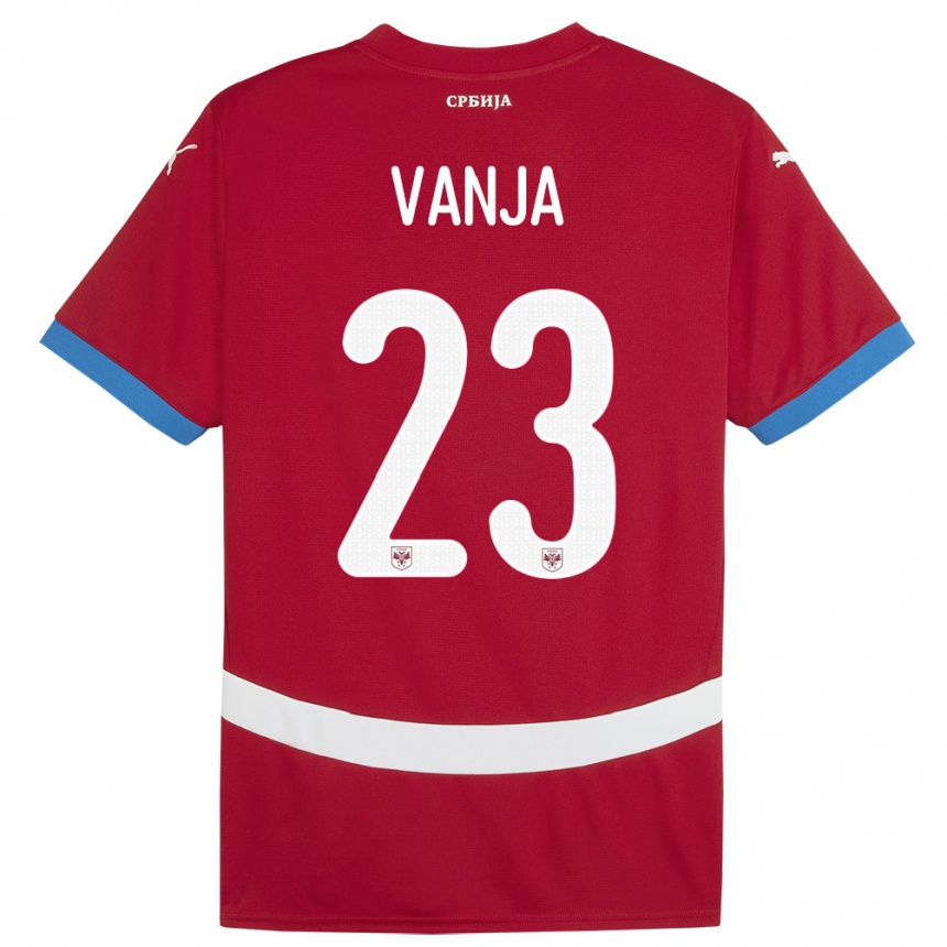 Kids Football Serbia Vanja Milinkovic-Savic #23 Red Home Jersey 24-26 T-Shirt Canada