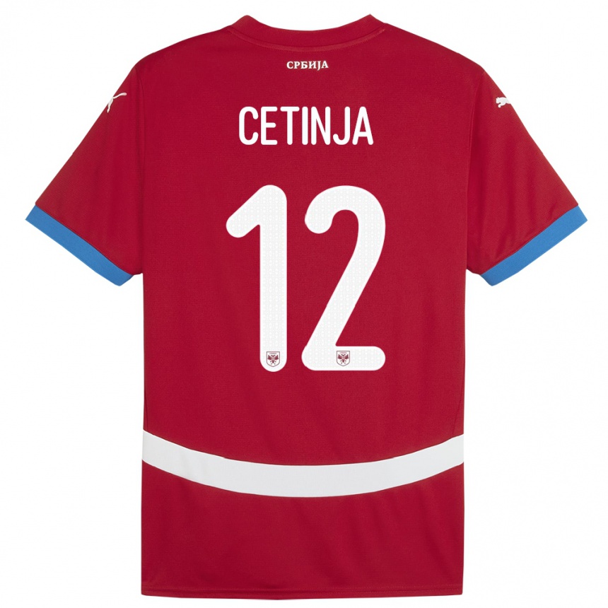 Kids Football Serbia Sara Cetinja #12 Red Home Jersey 24-26 T-Shirt Canada