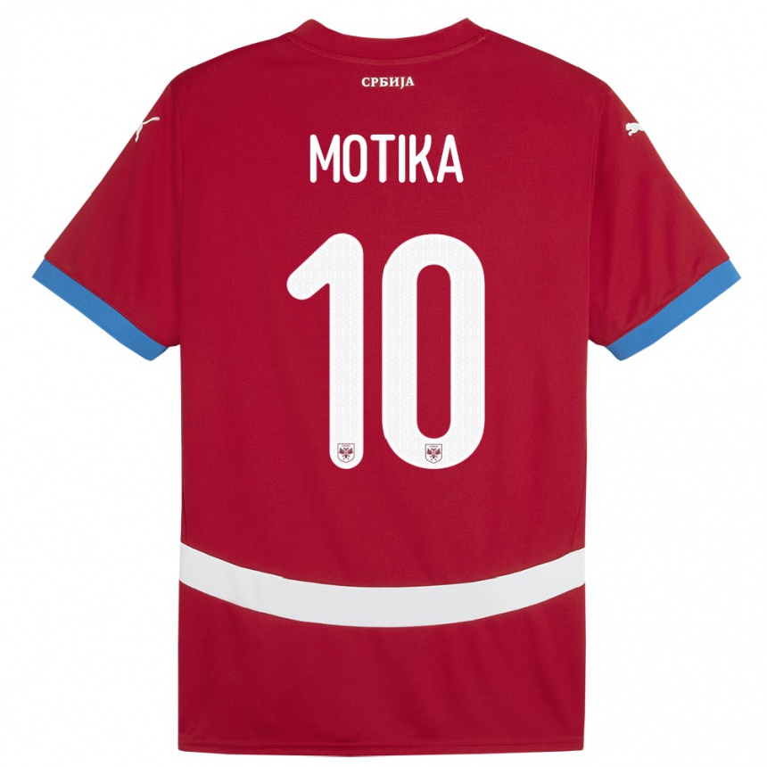 Kids Football Serbia Nemanja Motika #10 Red Home Jersey 24-26 T-Shirt Canada