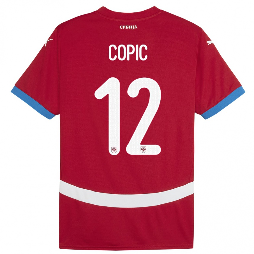 Kids Football Serbia Marko Copic #12 Red Home Jersey 24-26 T-Shirt Canada