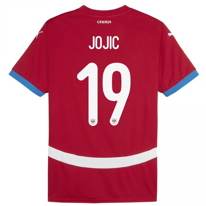 Kids Football Serbia Nikola Jojic #19 Red Home Jersey 24-26 T-Shirt Canada