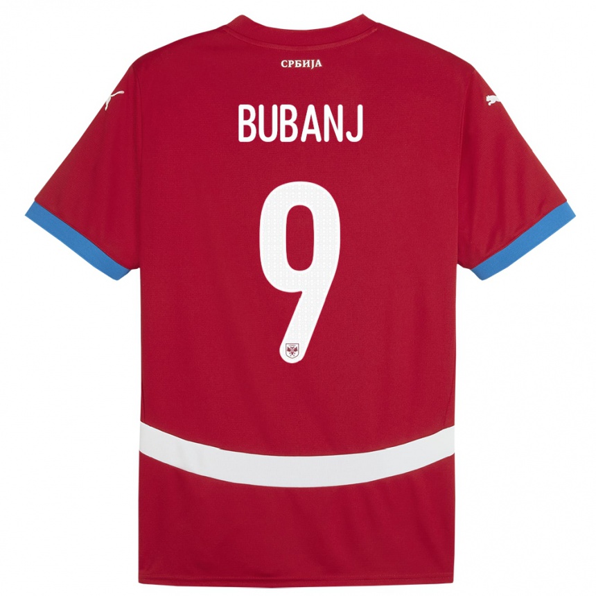 Kids Football Serbia Mateja Bubanj #9 Red Home Jersey 24-26 T-Shirt Canada