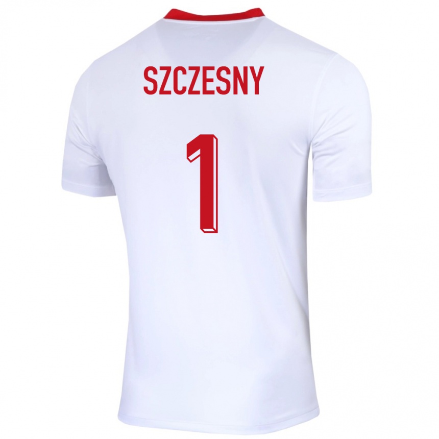 Kids Football Poland Wojciech Szczesny #1 White Home Jersey 24-26 T-Shirt Canada