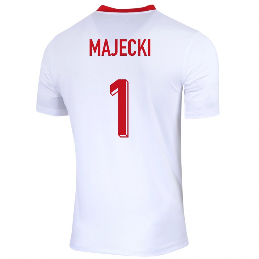 Kids Football Poland Radoslaw Majecki #1 White Home Jersey 24-26 T-Shirt Canada