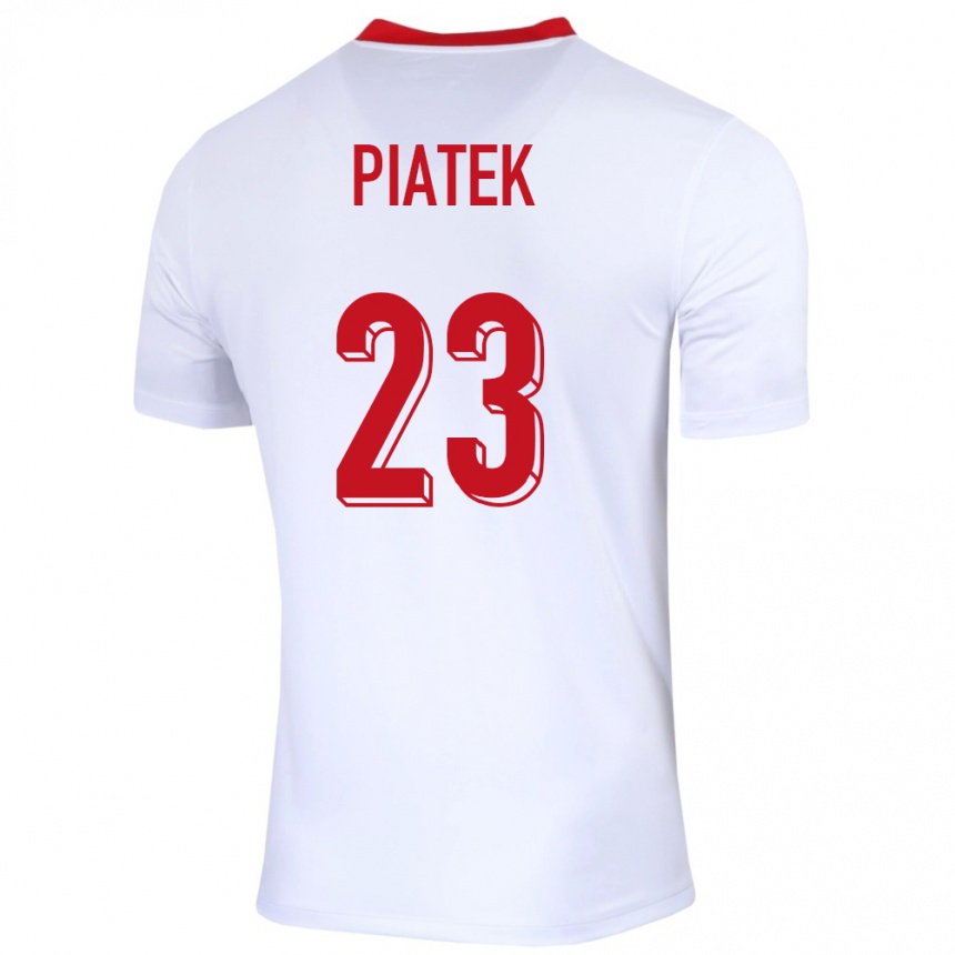 Kids Football Poland Krzysztof Piatek #23 White Home Jersey 24-26 T-Shirt Canada