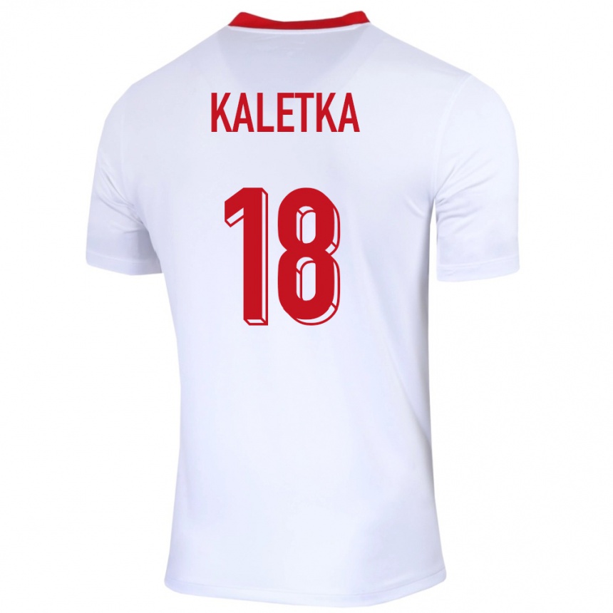 Kids Football Poland Nikol Kaletka #18 White Home Jersey 24-26 T-Shirt Canada